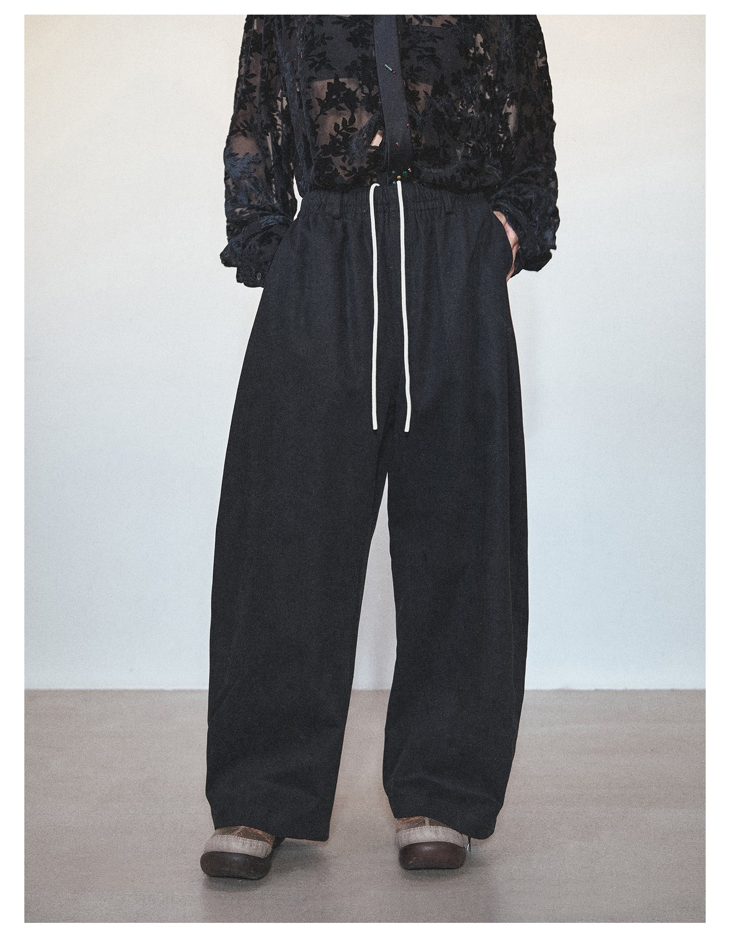 Loose Style Wide Leg Casual Pants