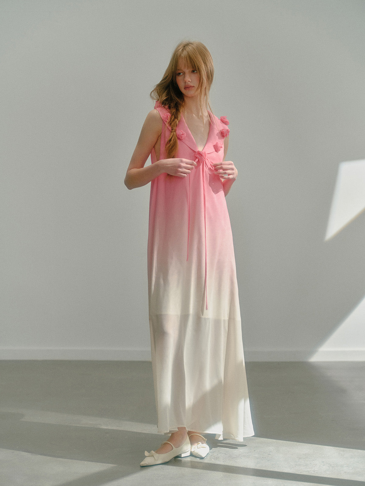 Gradient Chiffon Long Dress