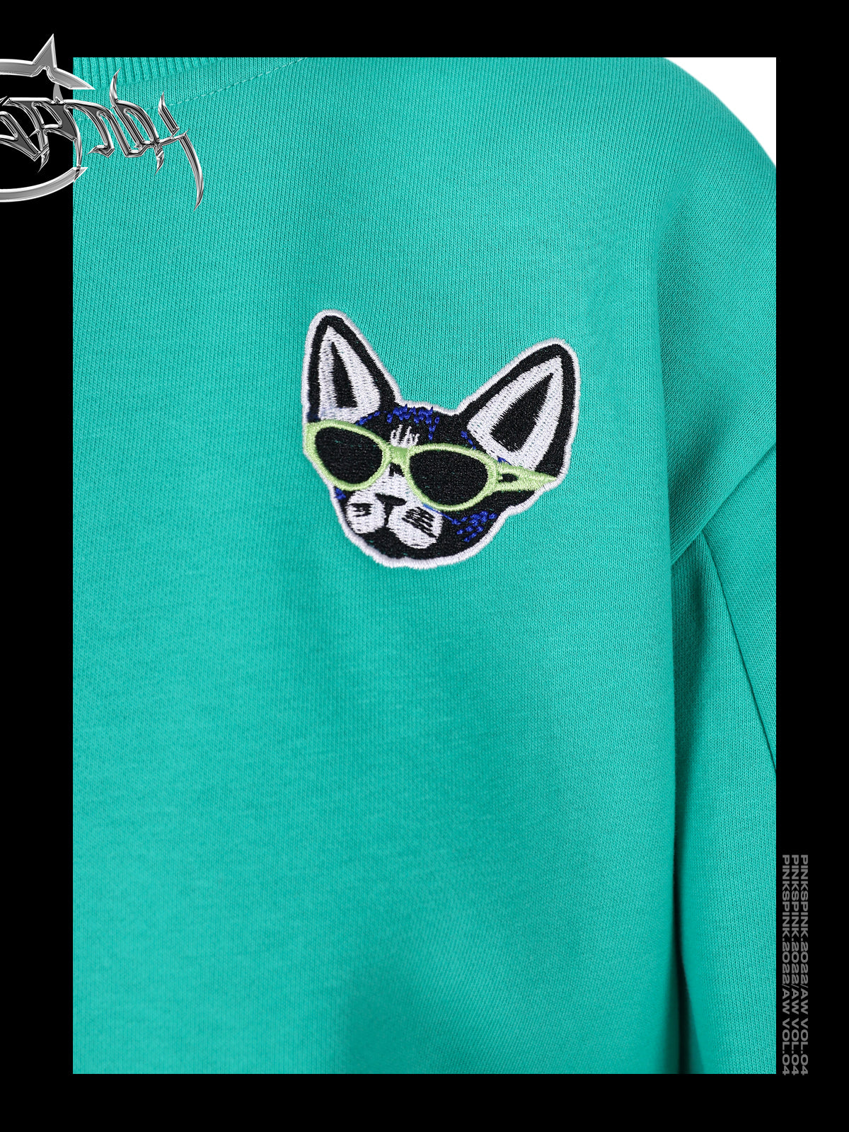 Loose Fit Cat Patch Sweatshirt