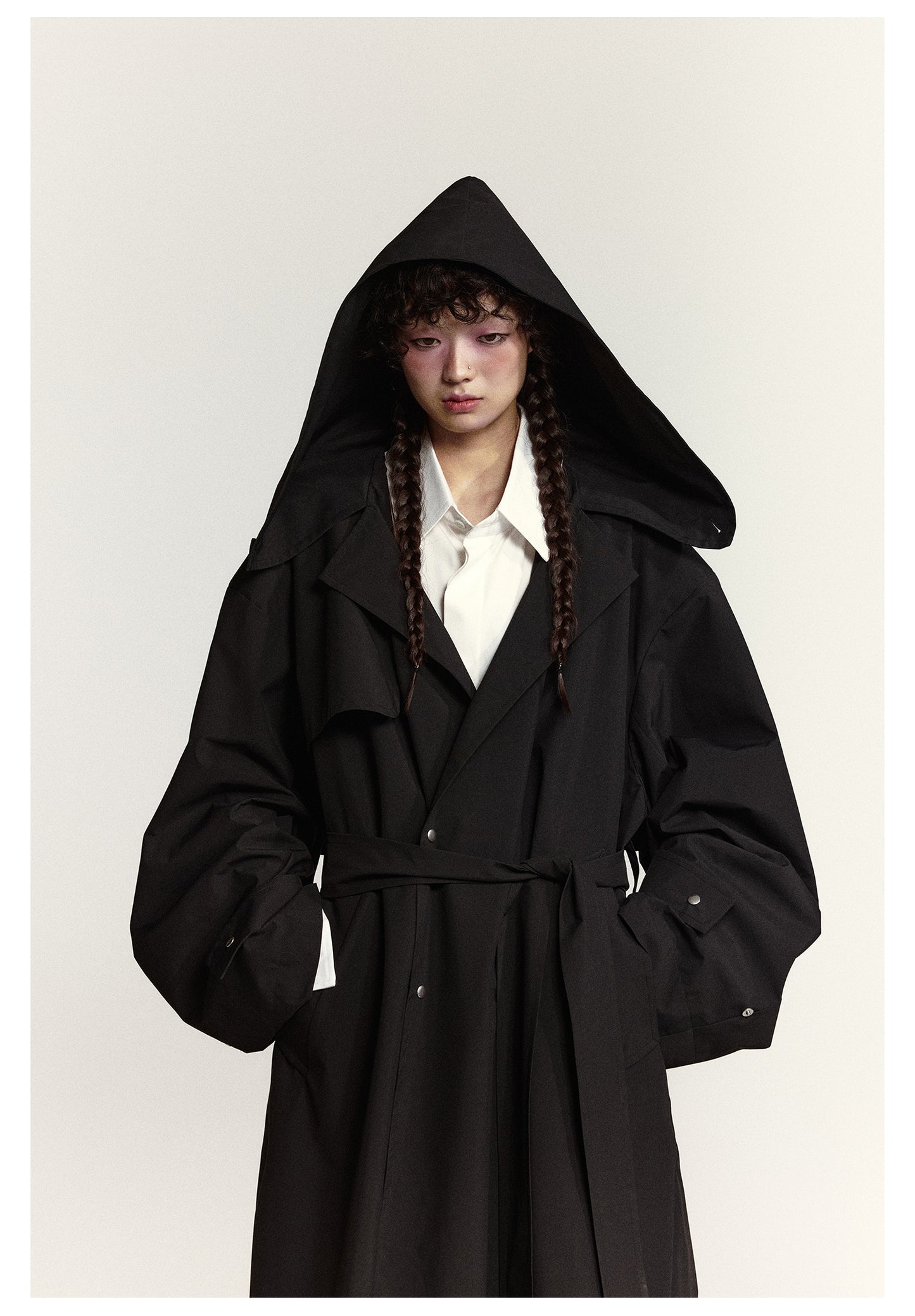 Oversized Waterproof Hooded French Coat