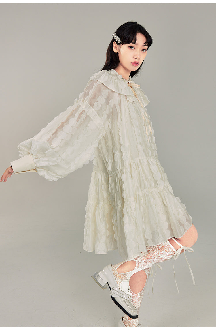 Frilled Lace Short Length Dress