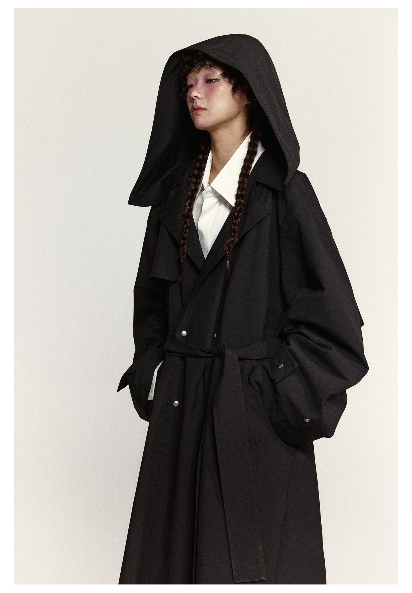 Oversized Waterproof Hooded French Coat