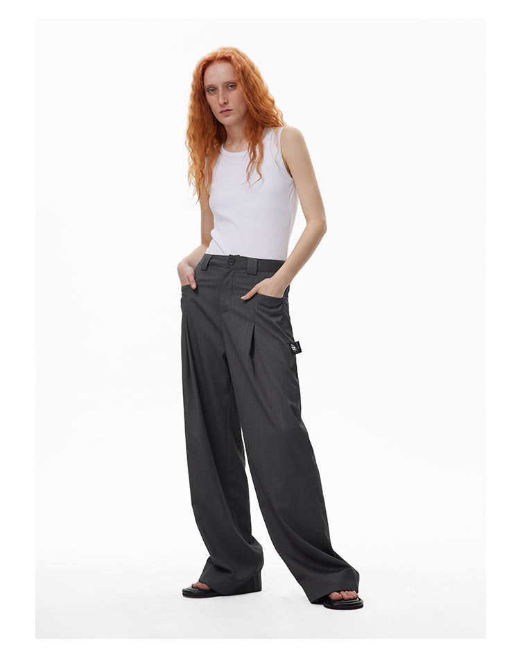 Loose fit formal slacks pants