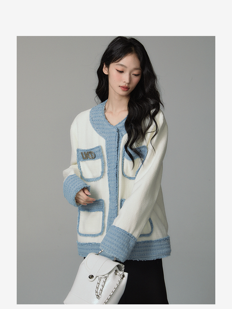 style denim splicing jacket