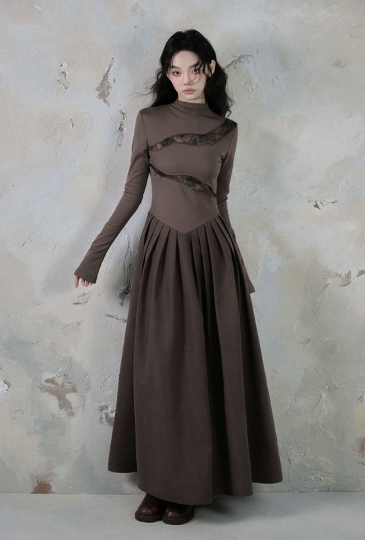 hazel waist gothic slim dress