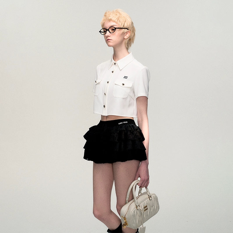 French girly short length shirt blouse