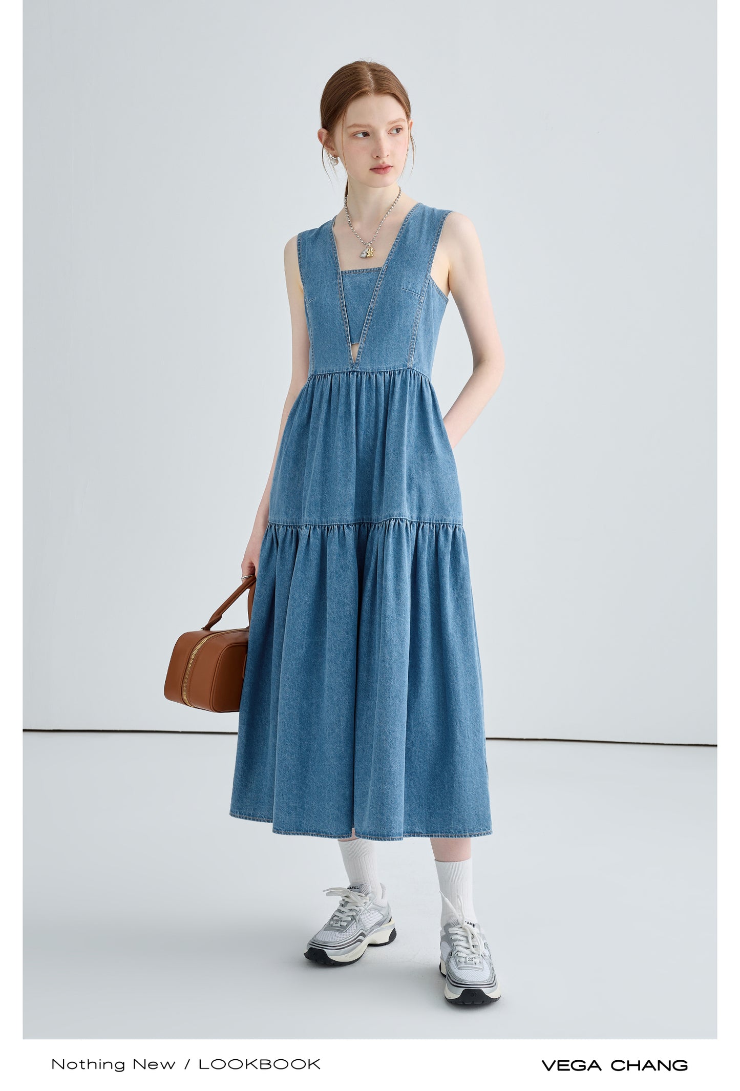 Denim Suspender Dress