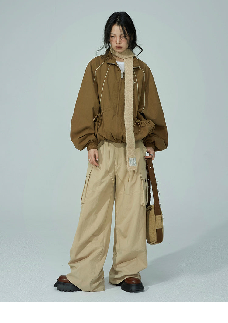 Retro wide leg cargo pants