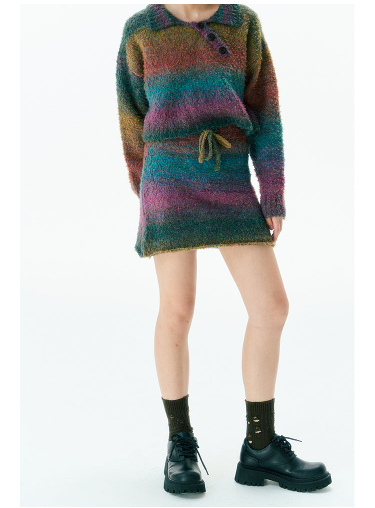 Short Length Gradient Knit & Short Length Knit Skirt Setup