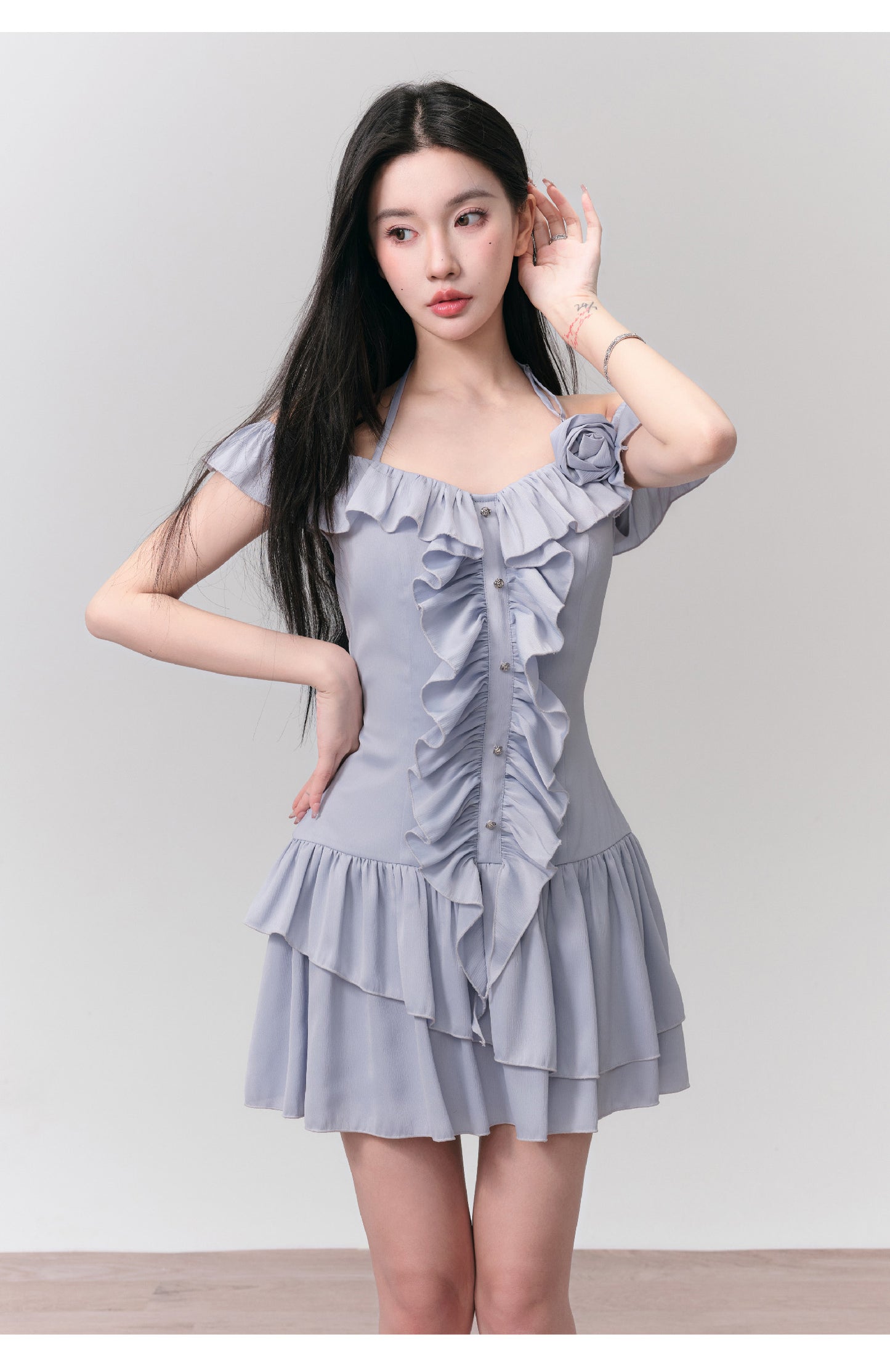 French Romantic Frilled Dress