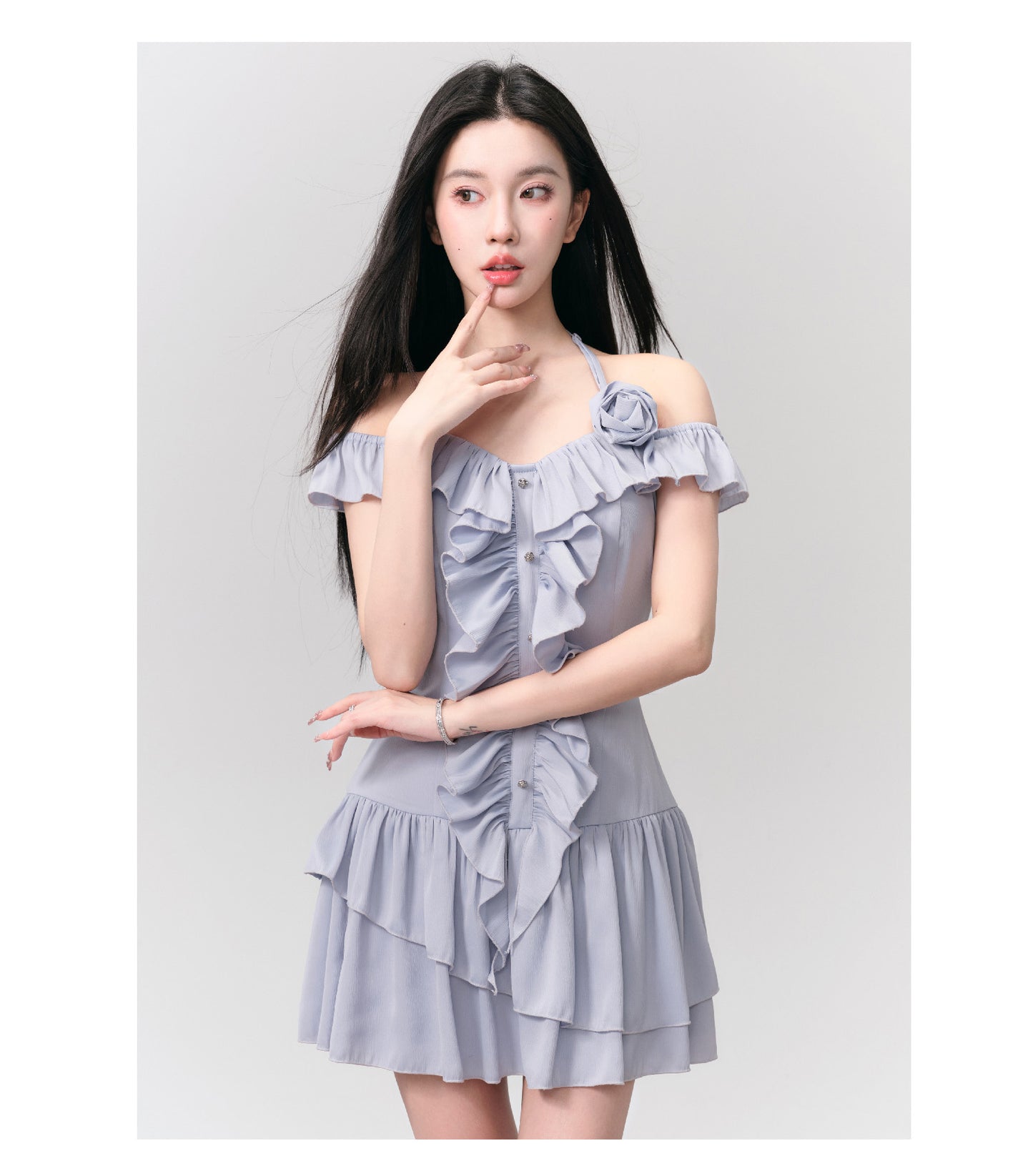 French Romantic Frilled Dress