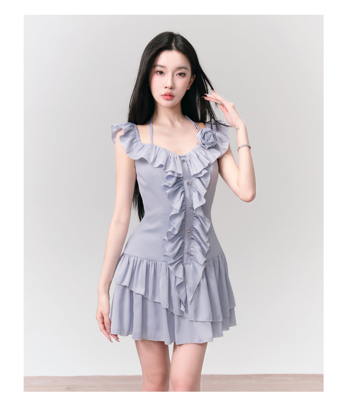 French Romantic Frilled Dress