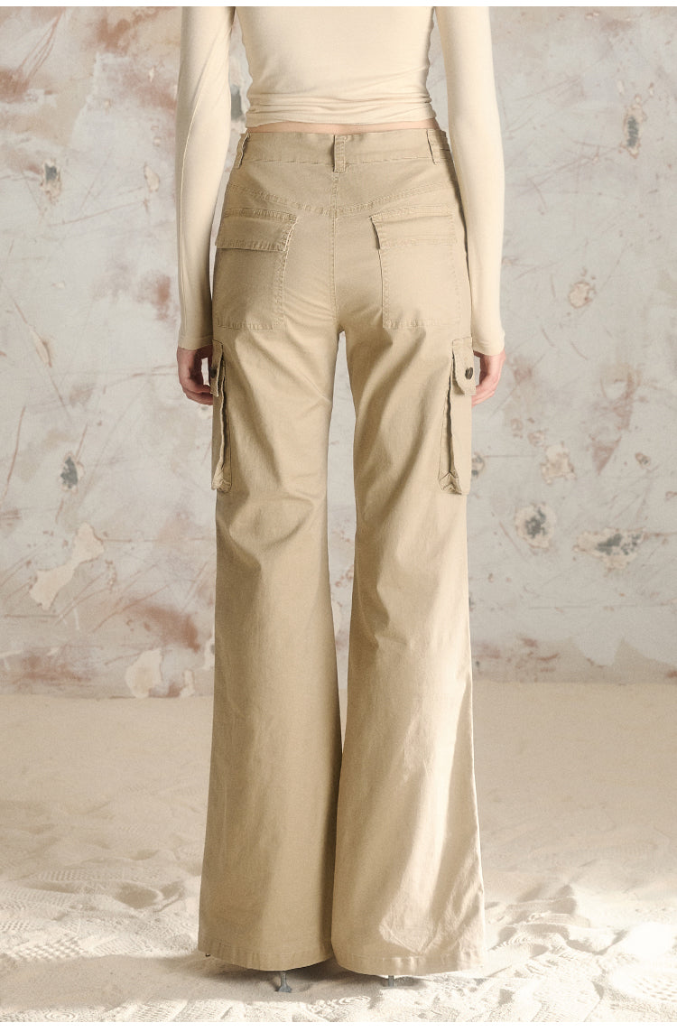 Wide Leg Low Waist Slim Fit Pants