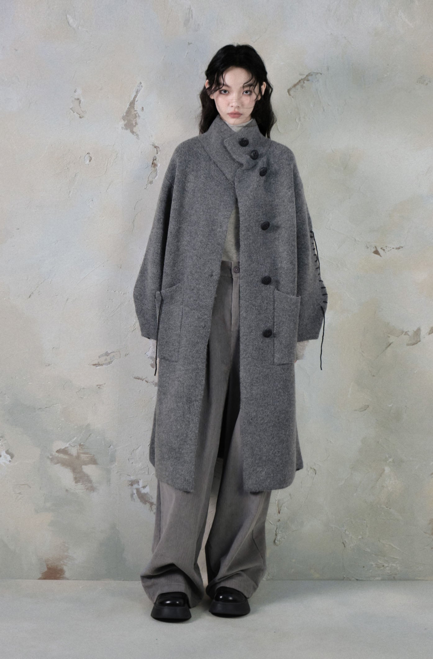 Lazy Loose Long Soft Waxy coat jacket