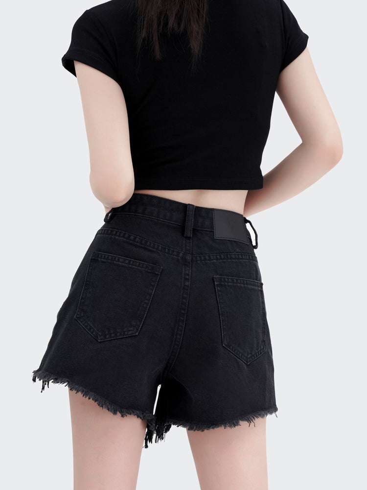 High Waist Denim Shorts