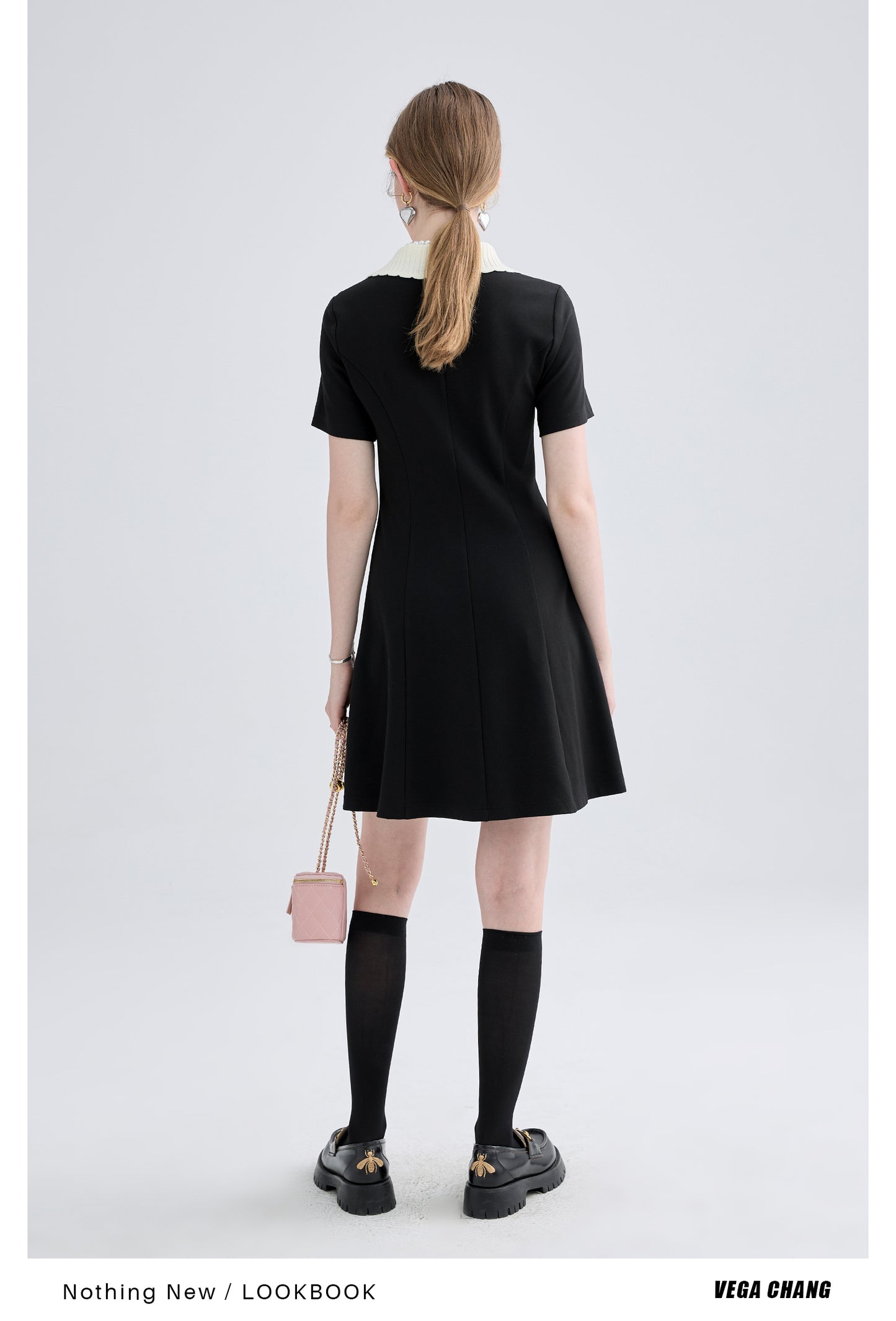 Polo collar slim dress