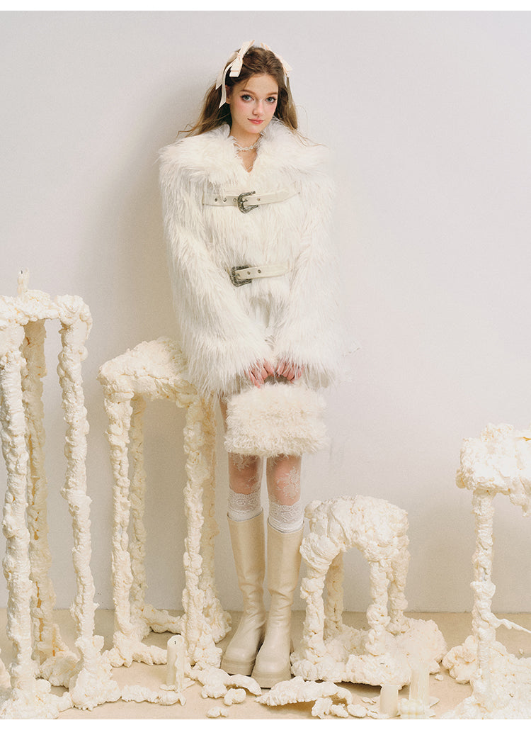 french style lazy fur coat