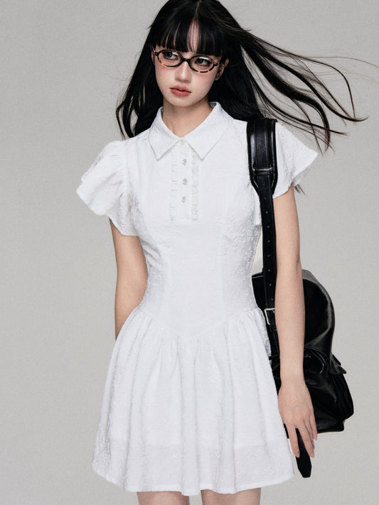 College Style Short Length Polo Dress