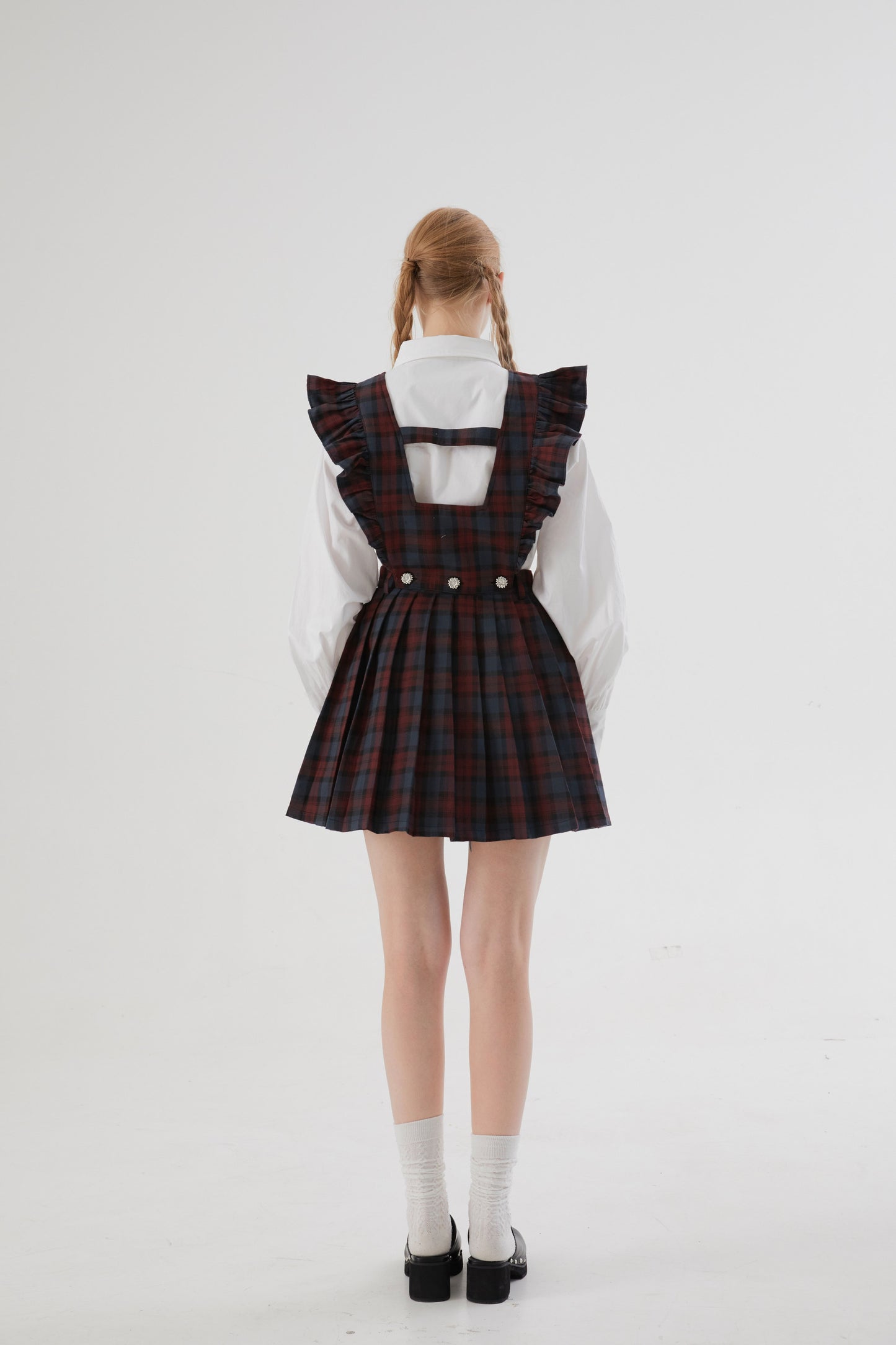 Plaid 2-way Maid Design Dress