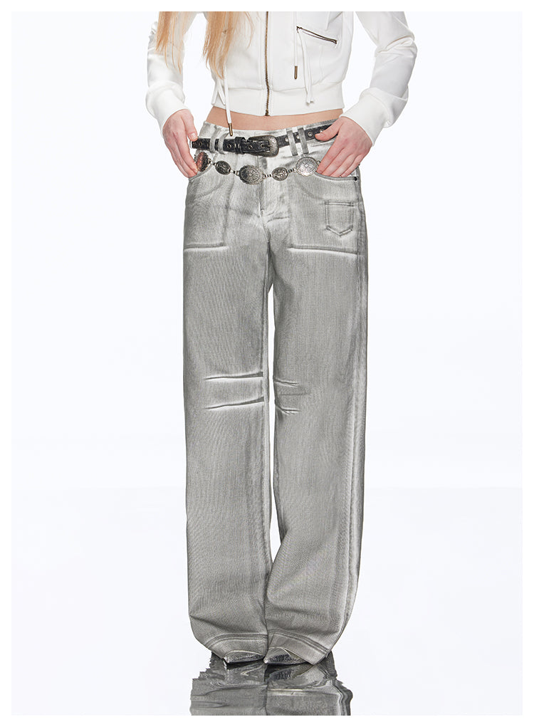 Slim fit washed gradient pants