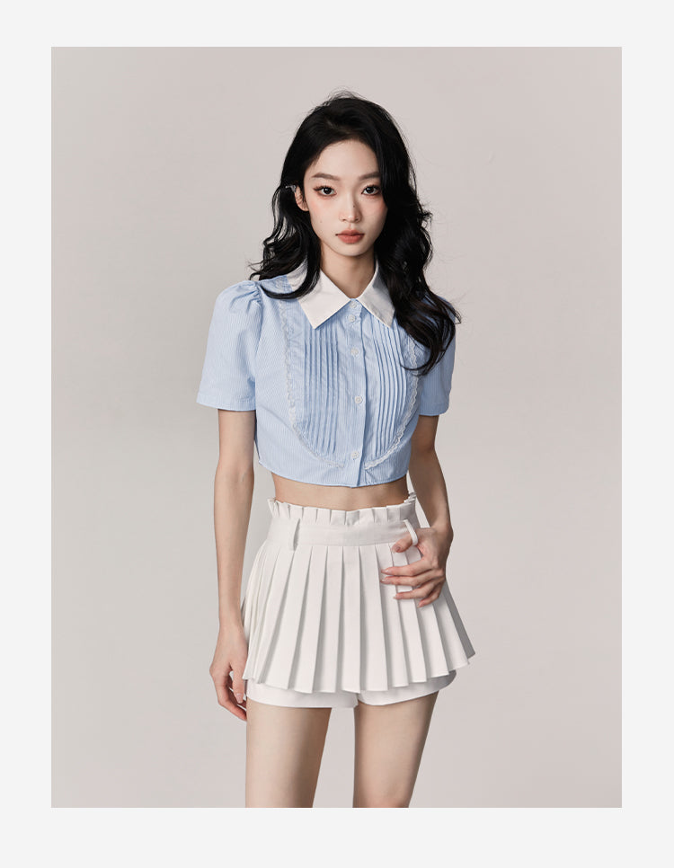 Blue Cloud Coral french shirt and skirts