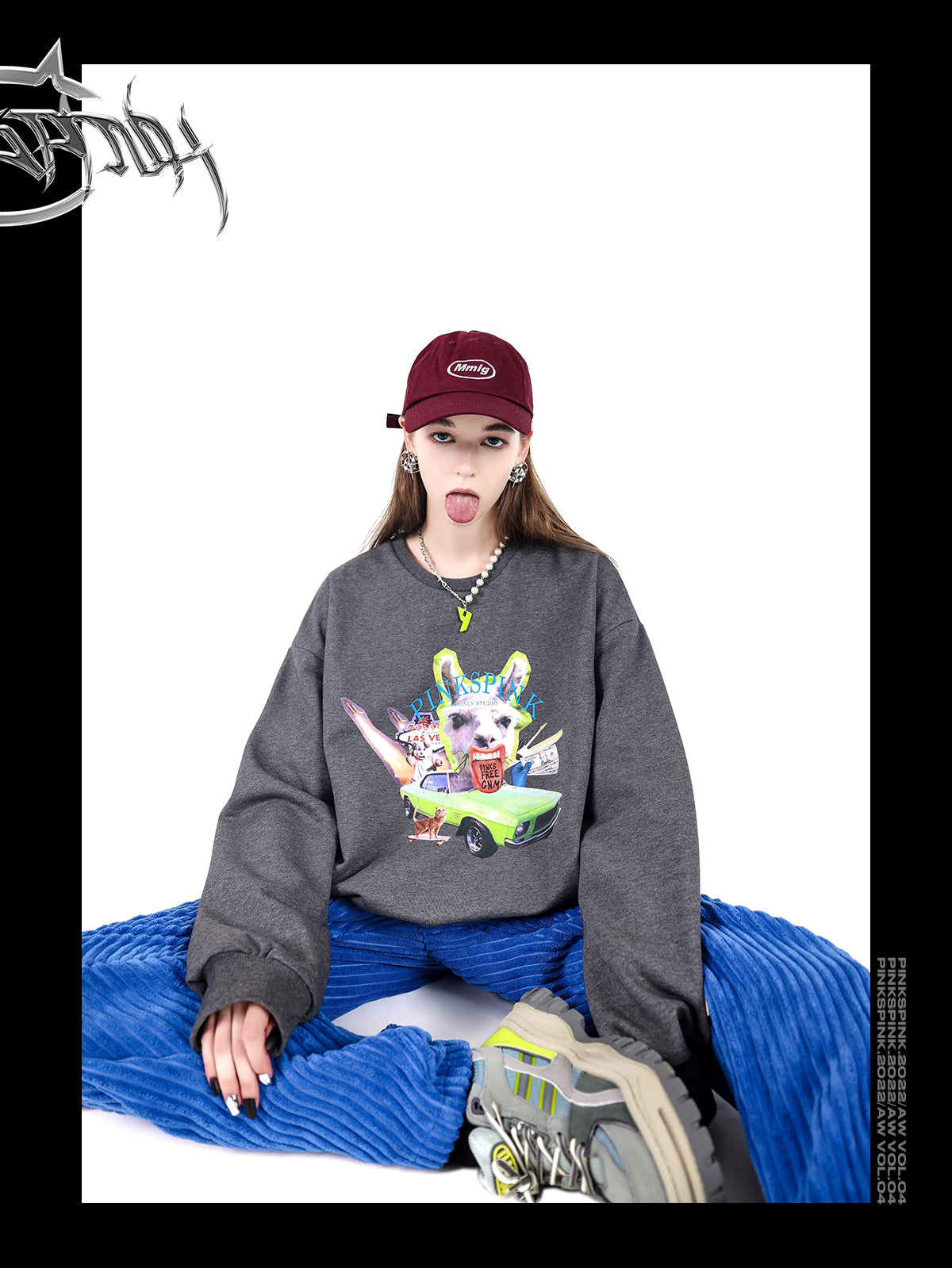 Roughy Fit Alpaca Print Sweatshirt