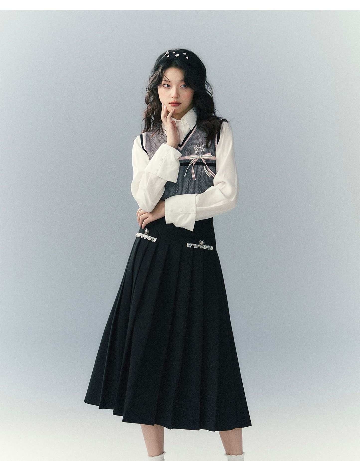 Autumn High Waist Long Skirt