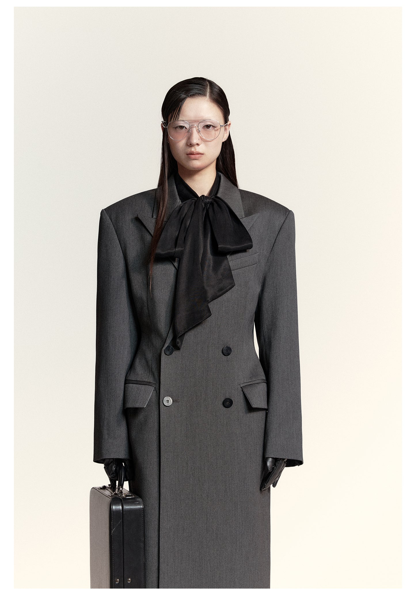 Sharp Design Long Trench Coat