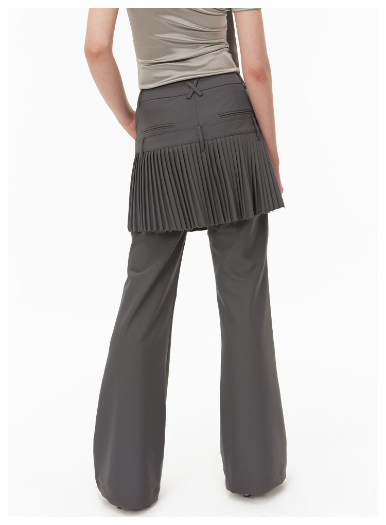 Slim fit flared skirt pants