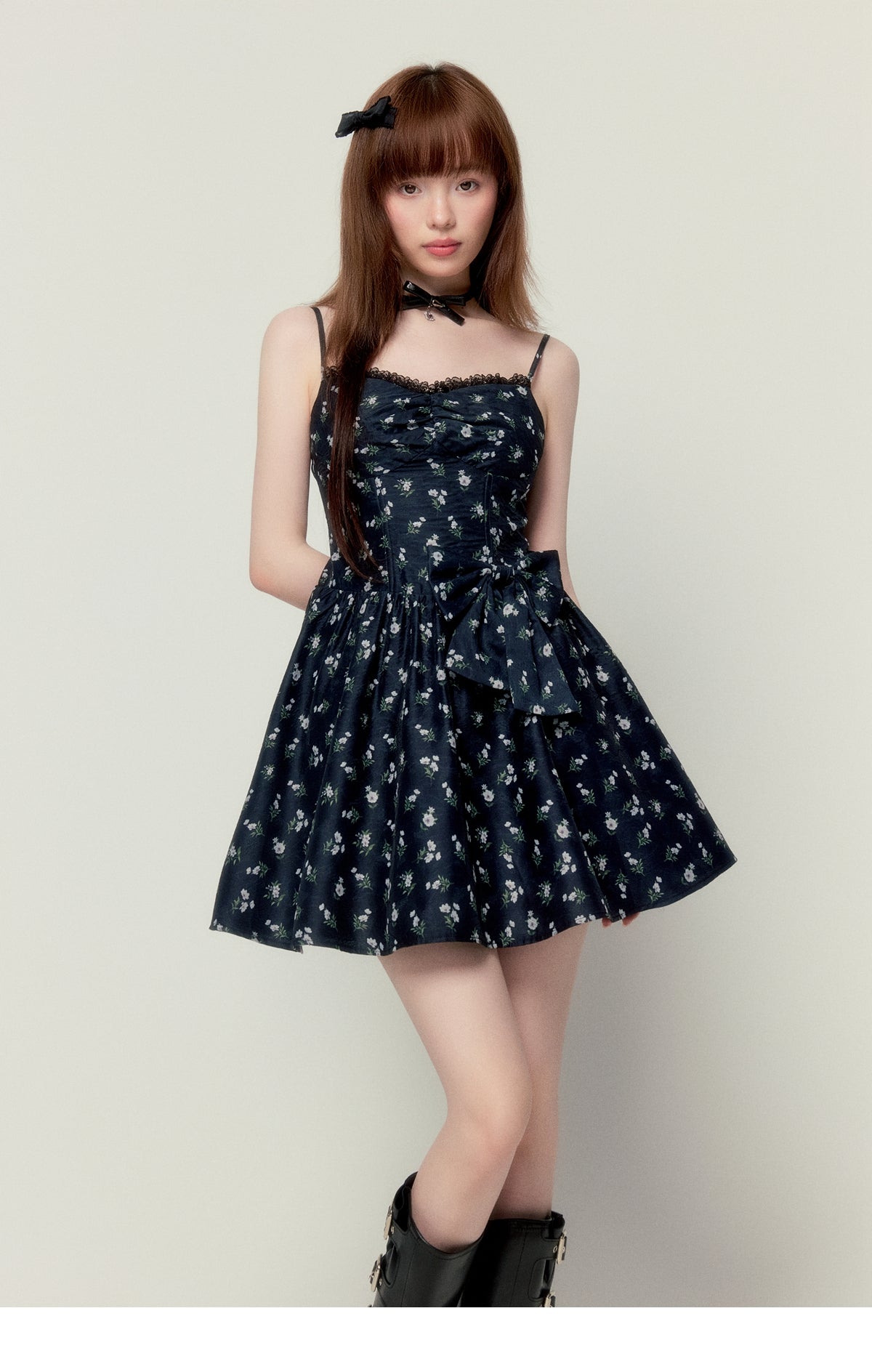 Square neck short length Flower Princess Dress