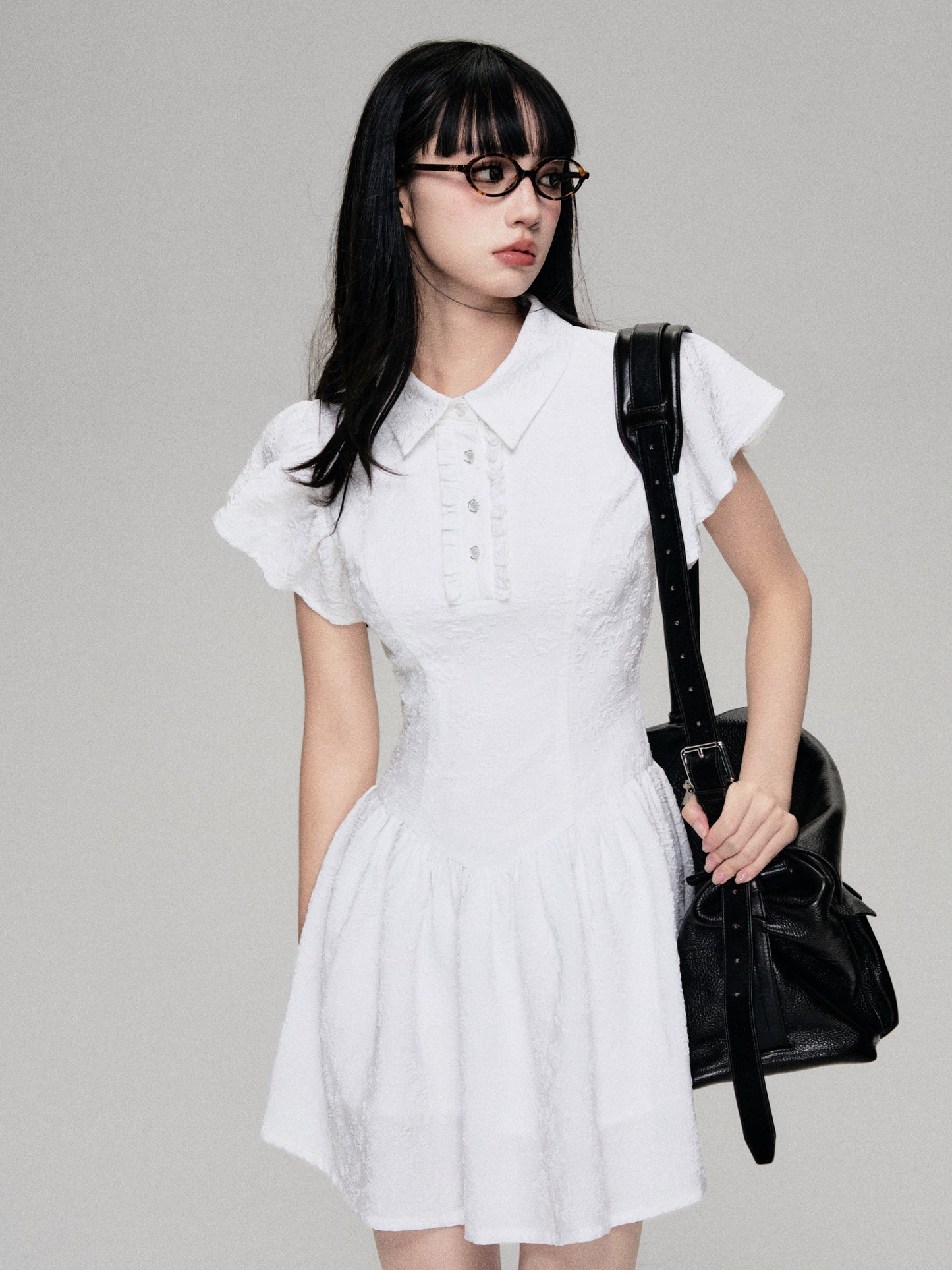 College Style Short Length Polo Dress