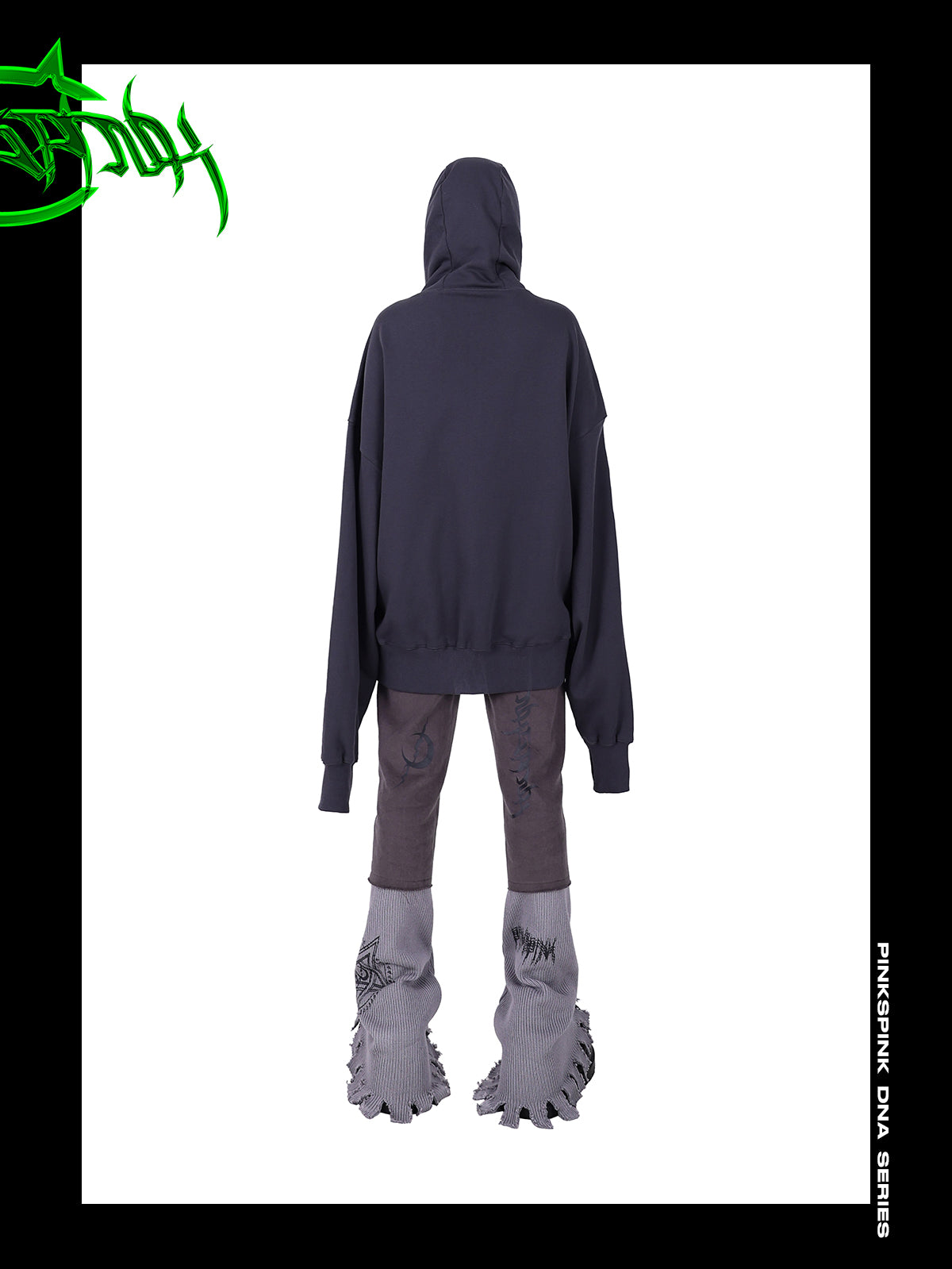 Loose Fit Long Length Double Zipper Hoodie