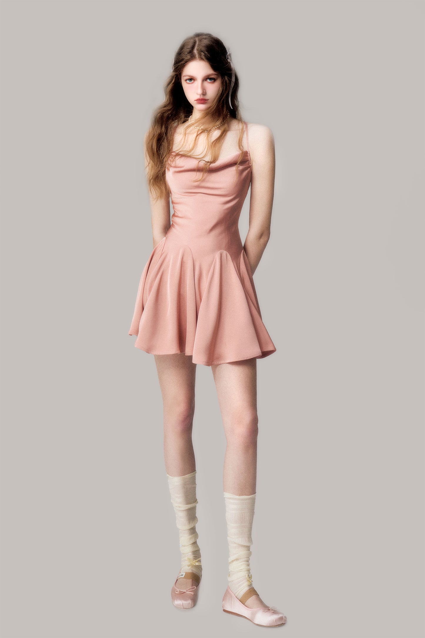 Square Neck Short Length Ballet Dress