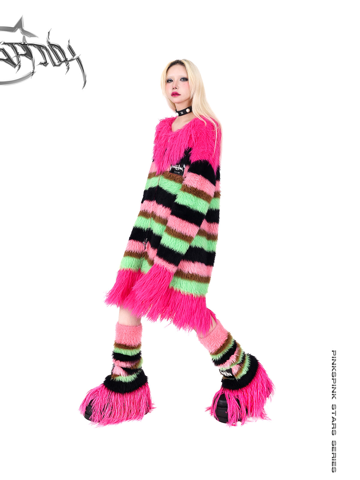 Striped Knit Leg Warmers