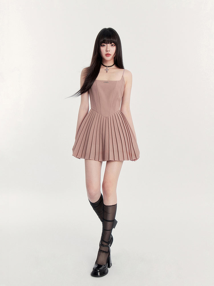 Pleated A-Line Dress