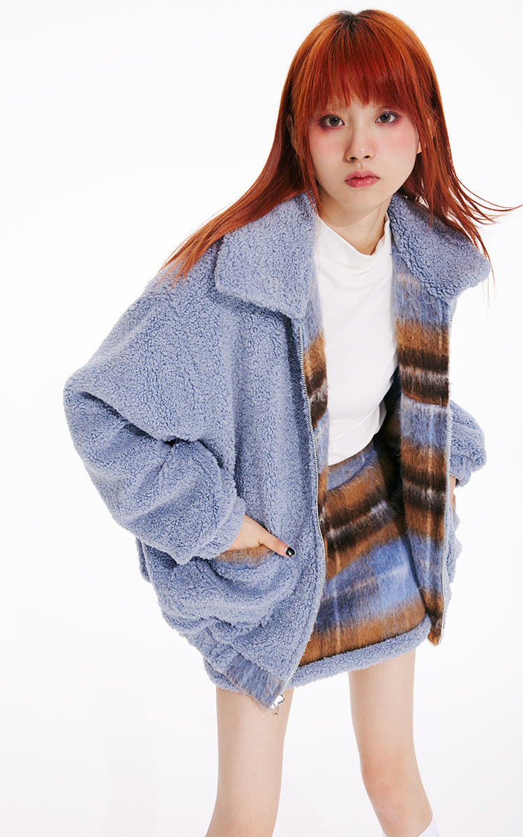 Reversible Short Length Fur Coat Setup