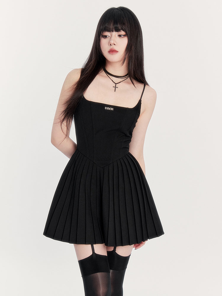 Pleated A-Line Dress