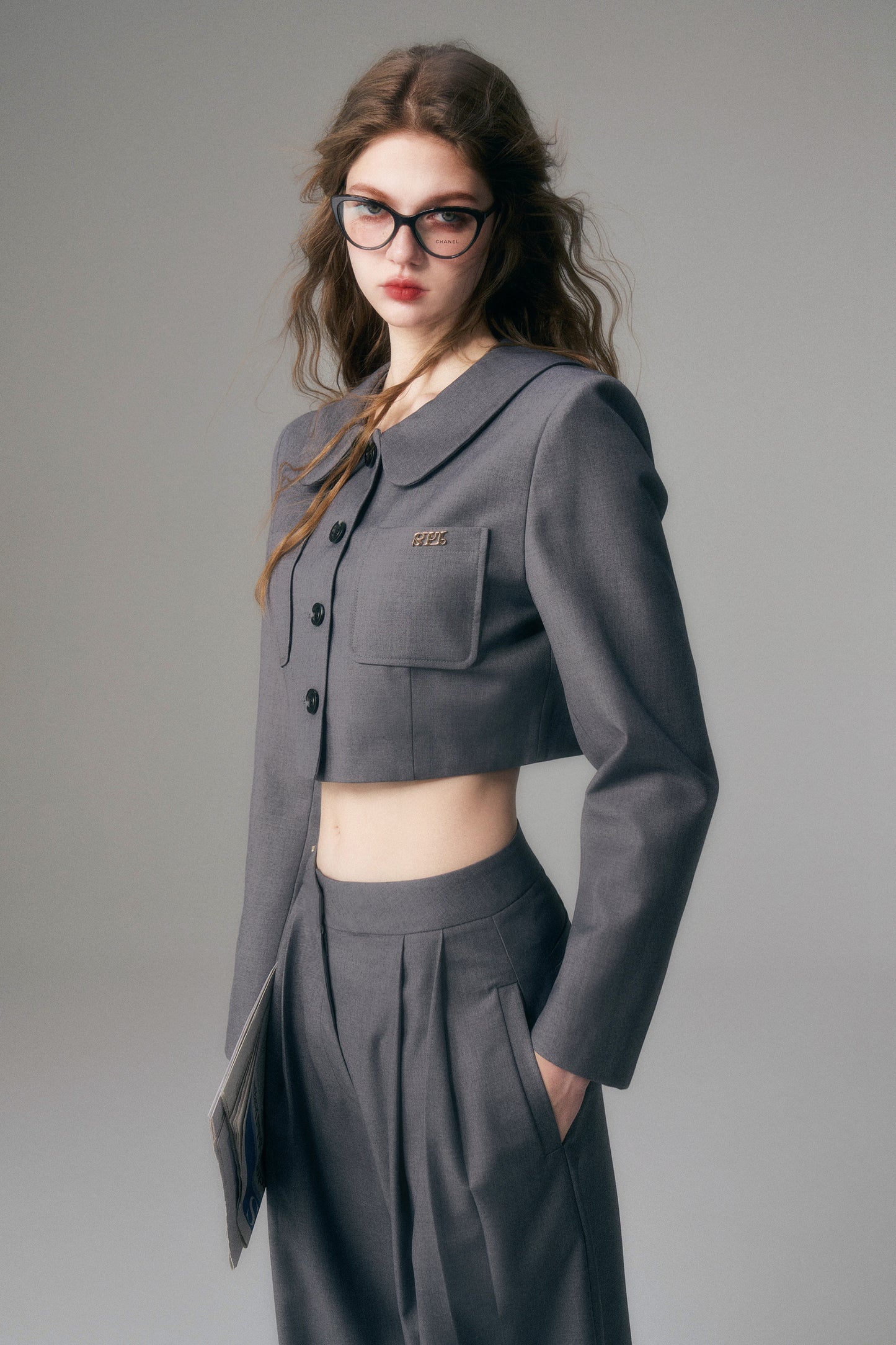 Cropped Slim Formal Jacket