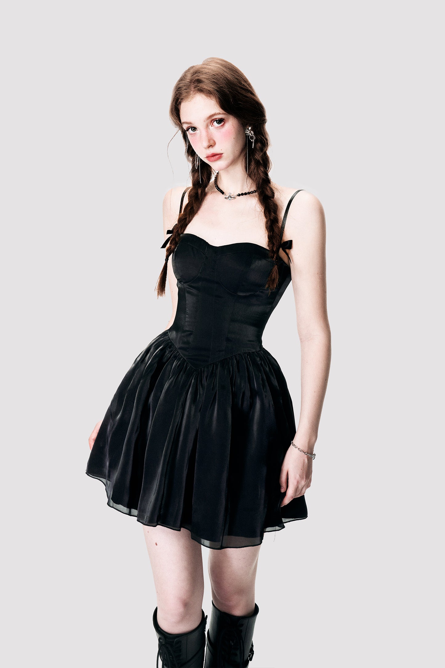 Back Open Suspender Dress