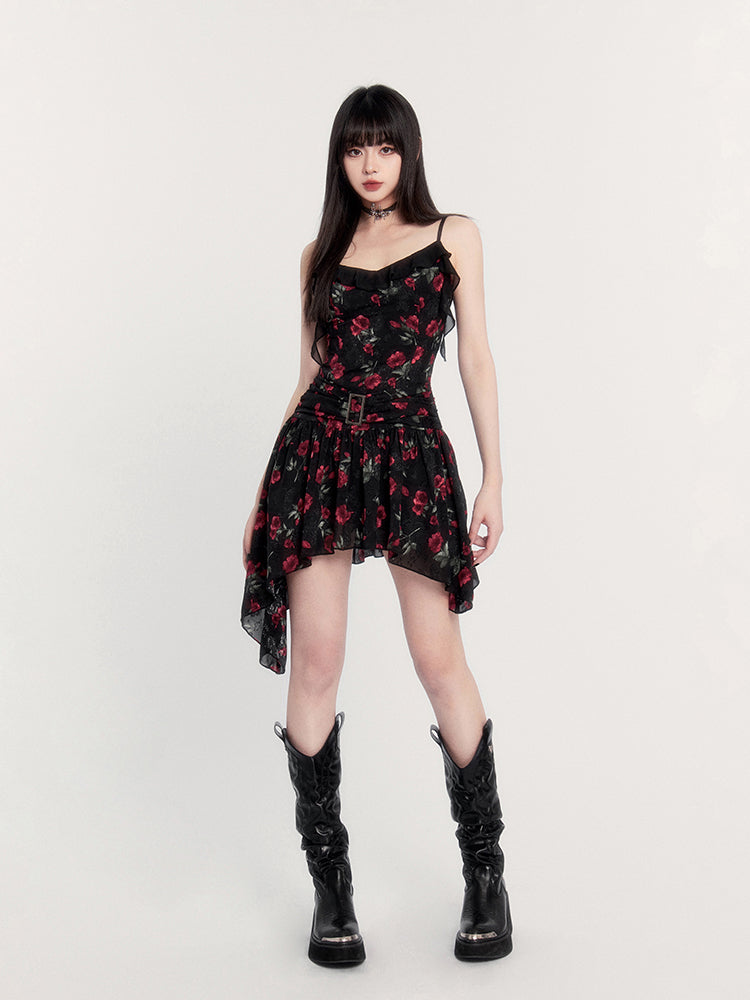 Full Rose French Floral Dress