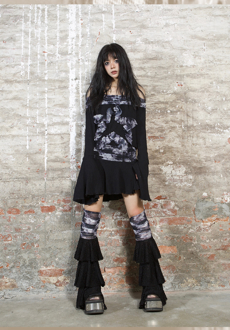 Frilled layered leg covers