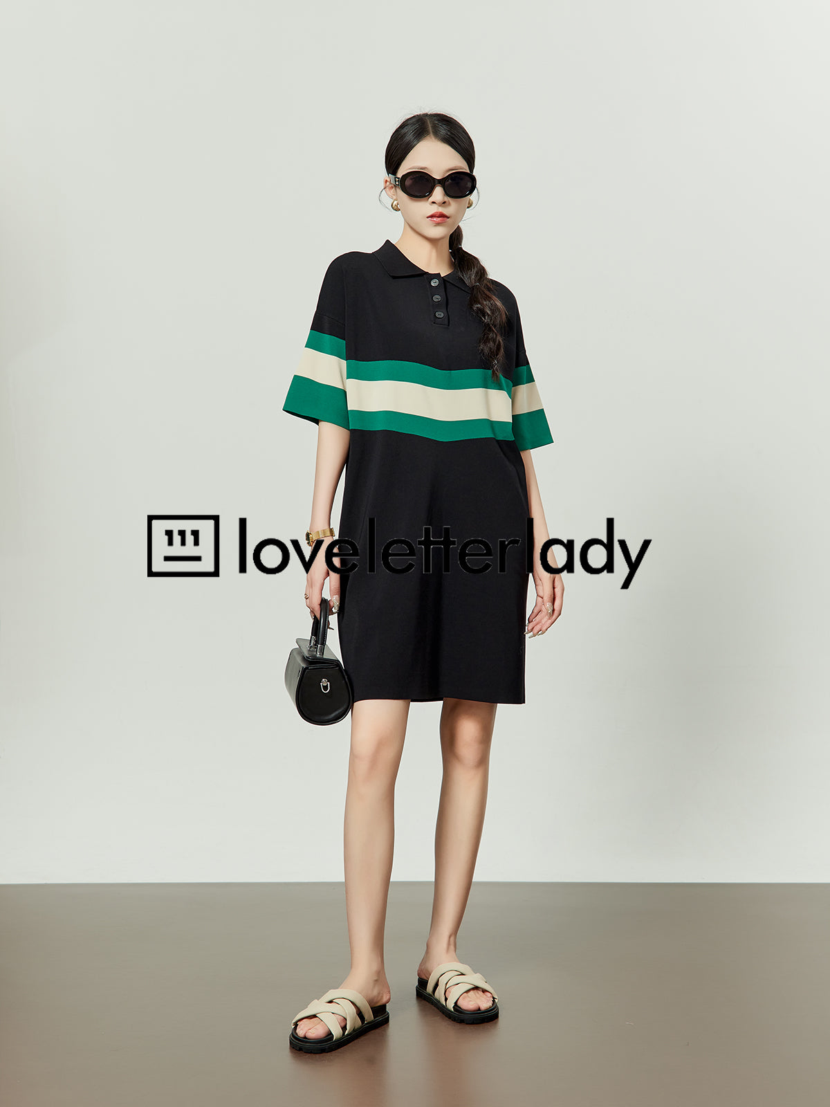 Polo Collar Knit Dress