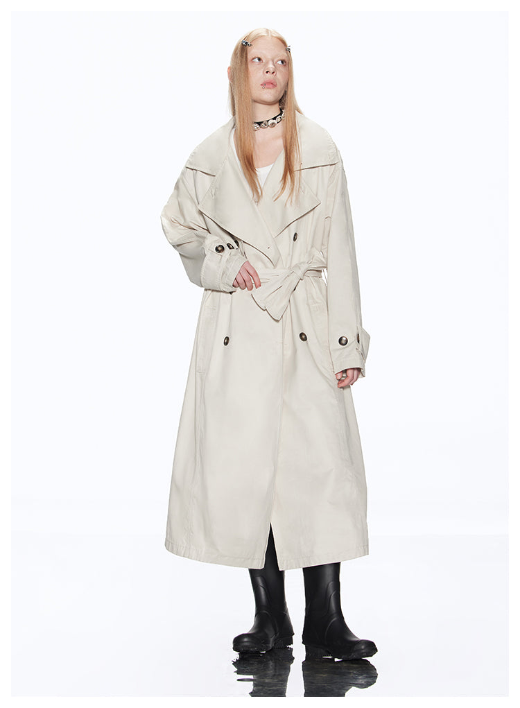 Big Silhouette Hooded Trench Coat