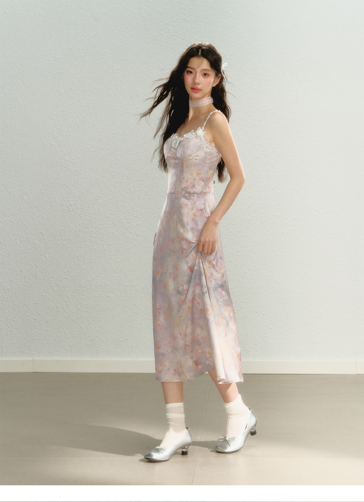 Printed Suspender Dress