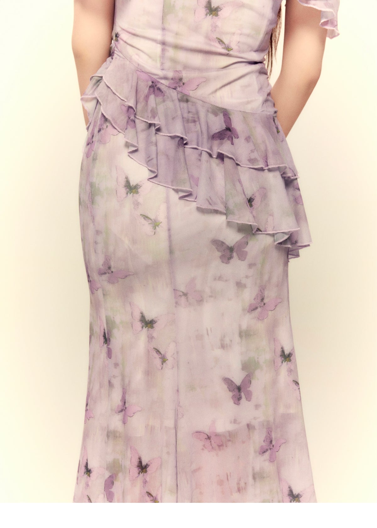 Butterfly Print Slim Fit Dress