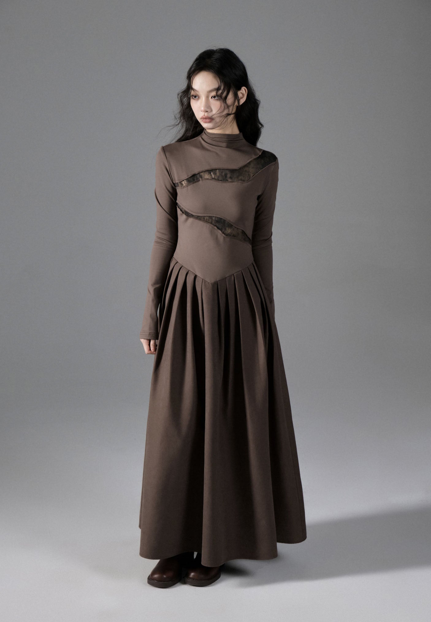 hazel waist gothic slim dress