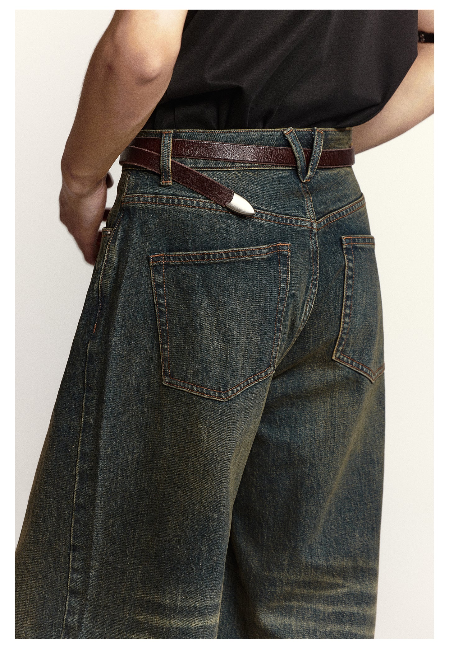 Loose Straight Retro Denim Pants