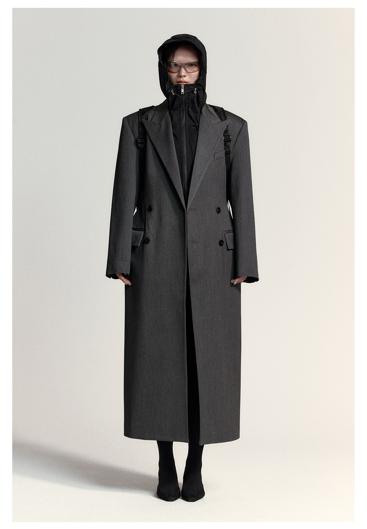 Sharp Design Long Trench Coat