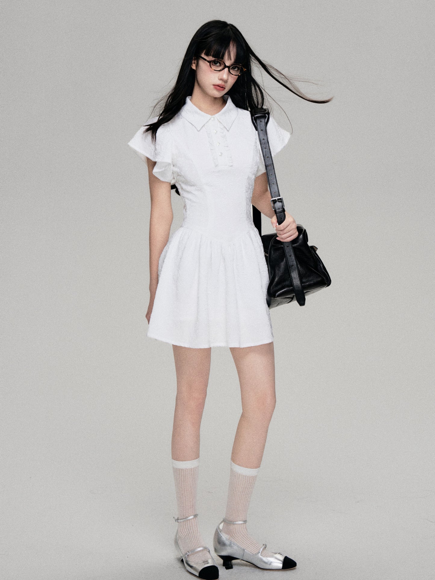 College Style Short Length Polo Dress