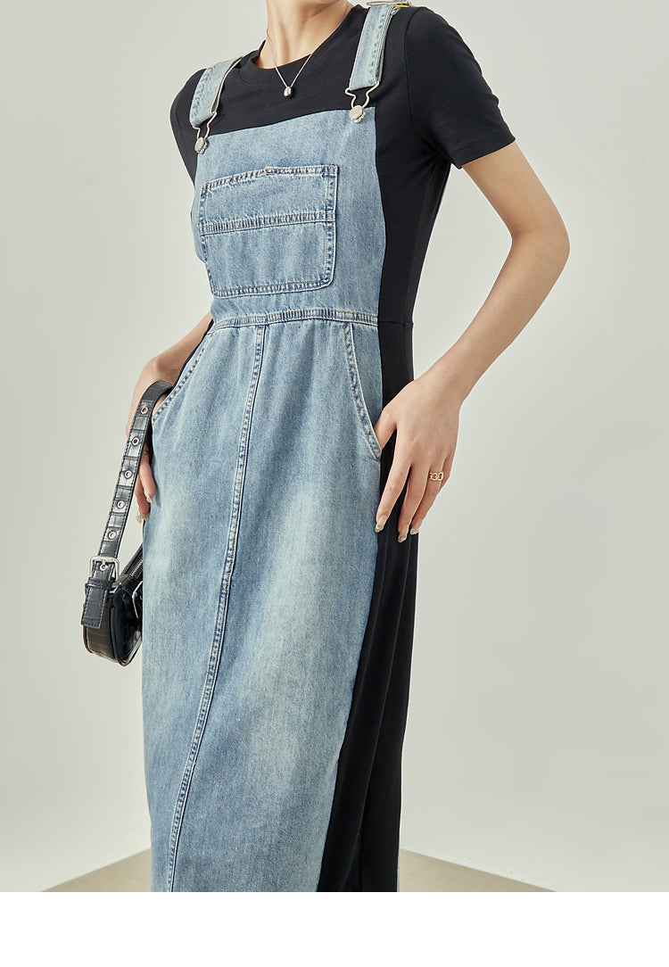 High-end denim dress